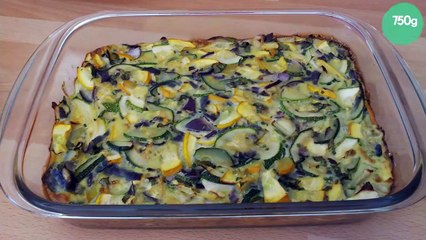 Flan de courgettes jaunes et vertes