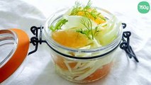 Salade fenouil, pamplemousse, hareng fumé à emporter dans son pot