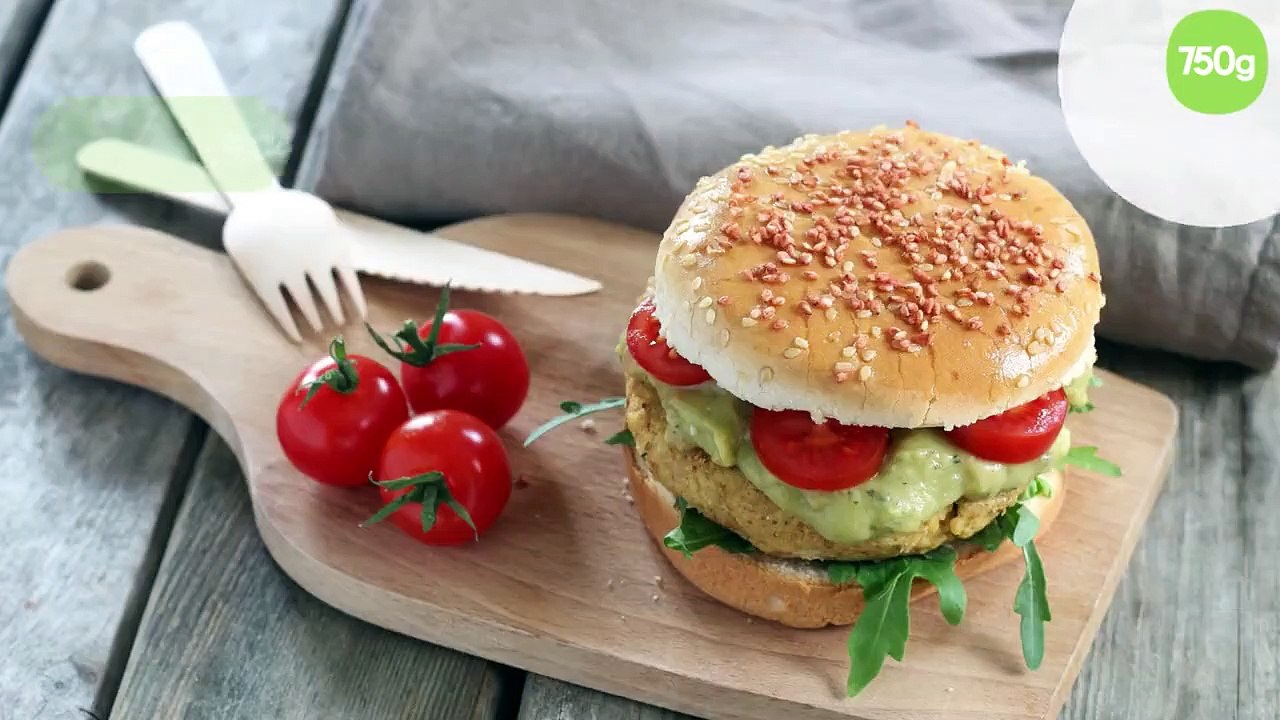 Hamburger veggie aux galettes de pois chiches
