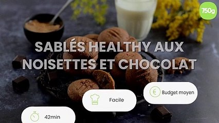 Sablés healthy aux noisettes et chocolat