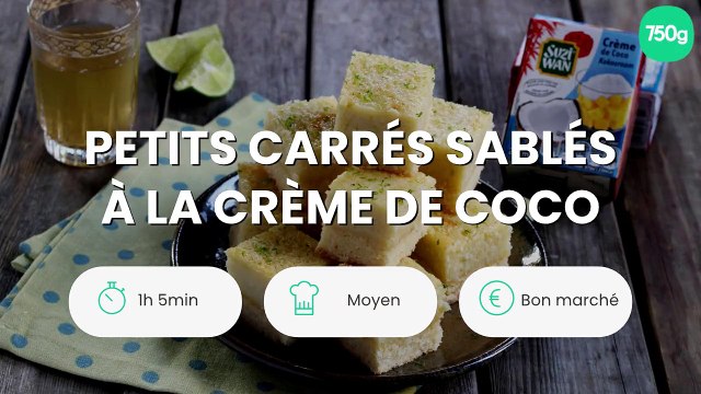 Petits carrés sablés à la crème de coco