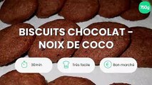 Biscuits chocolat - noix de coco