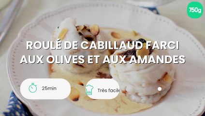 Download Video: Roulé de cabillaud farci aux olives et aux amandes