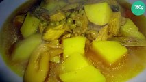 Marqa (ragot tunisien) aux petits pois carottes, champignons, pommes de terre et poulet