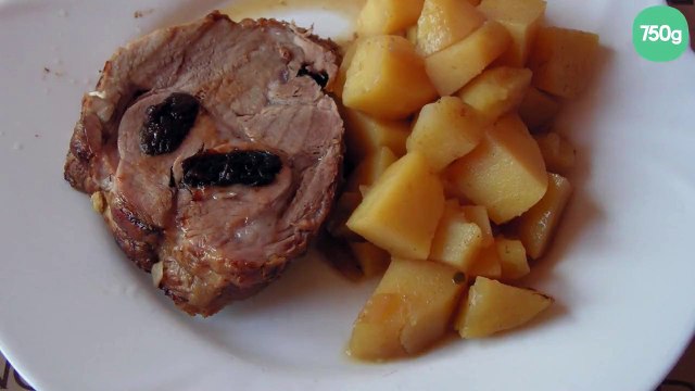 Rôti de porc farci aux pruneaux