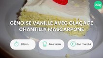 Génoise vanille avec glaçage chantilly mascarpone