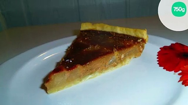 Tarte aux poires, carambars caramel et spéculoos