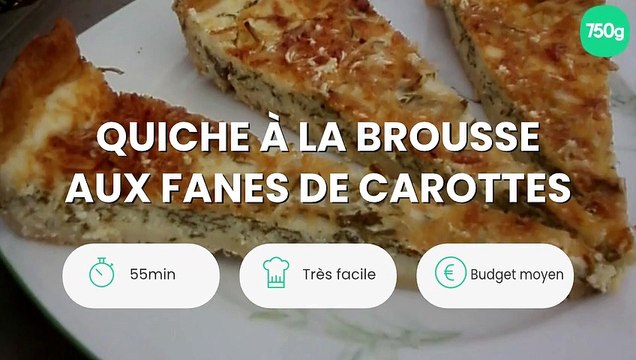 Quiche à la brousse aux fanes de carottes