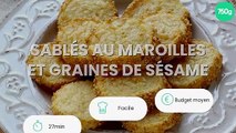 Sablés au Maroilles et graines de sésame