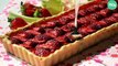 Tarte aux fraises, à la rhubarbe et à la bergamote