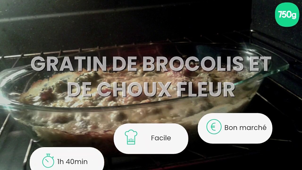 Gratin de brocolis et de choux fleur