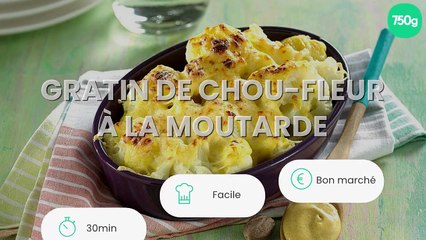 Gratin de chou-fleur à la moutarde