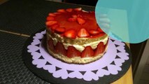 Fraisier et sa génoise maison