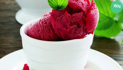 Sorbet aux framboises fraîches