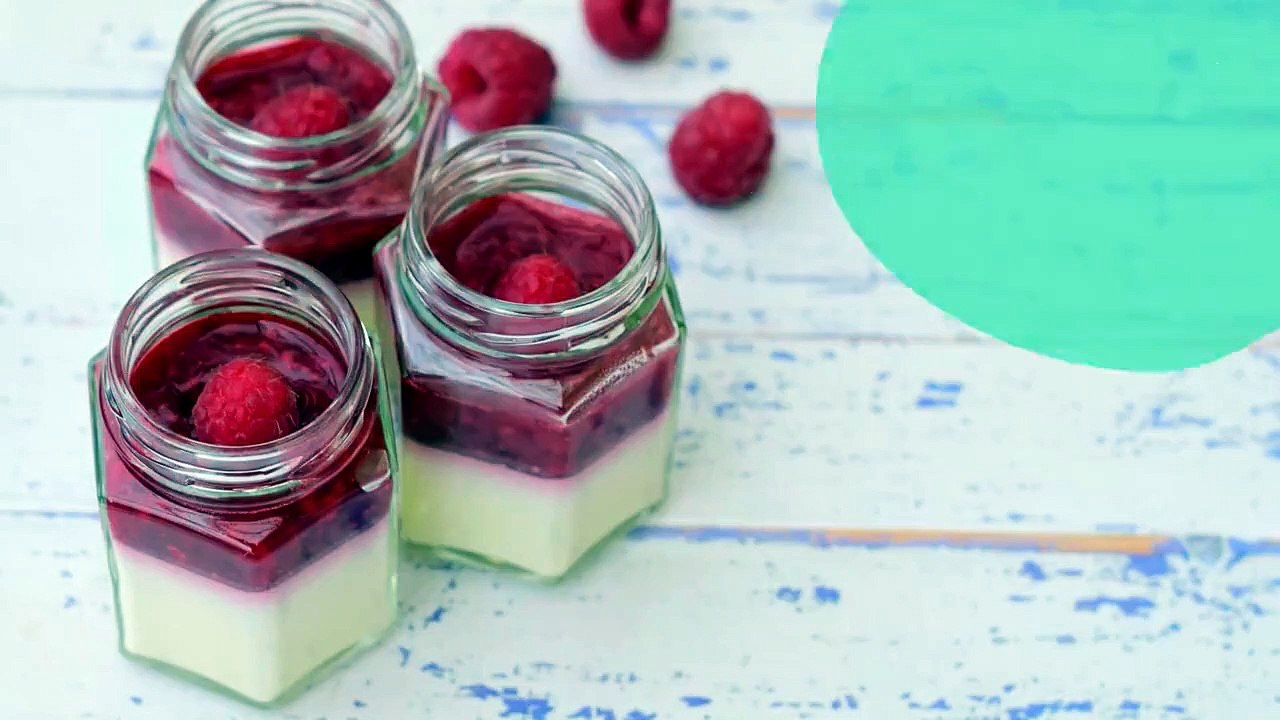 Panna cotta et sa compotée de framboises au thermomix