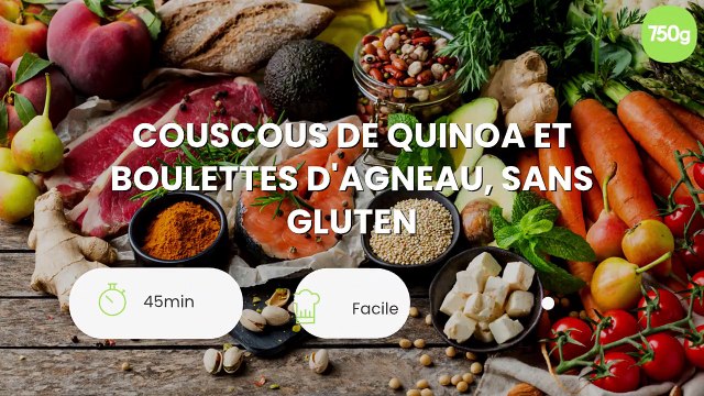 Couscous de quinoa et boulettes d'agneau, sans gluten