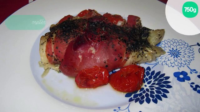 Papillotes de cabillaud au jambon de Parme