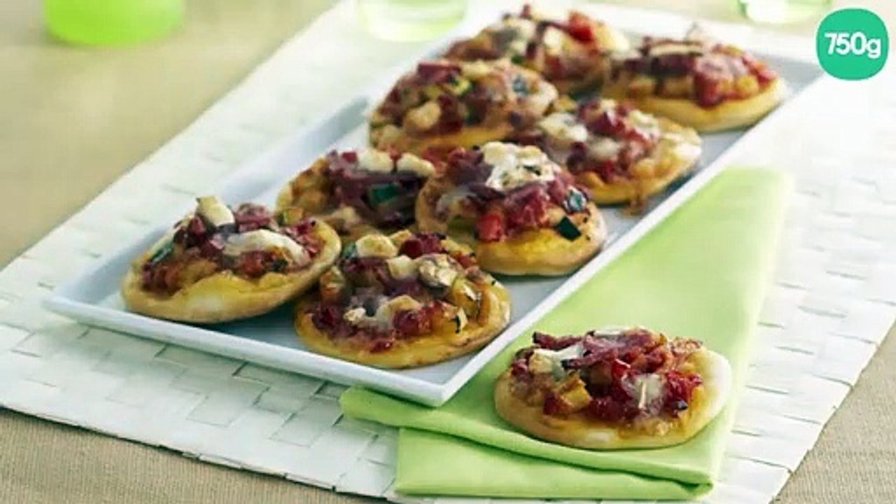 Mini pizzas courgette Brie