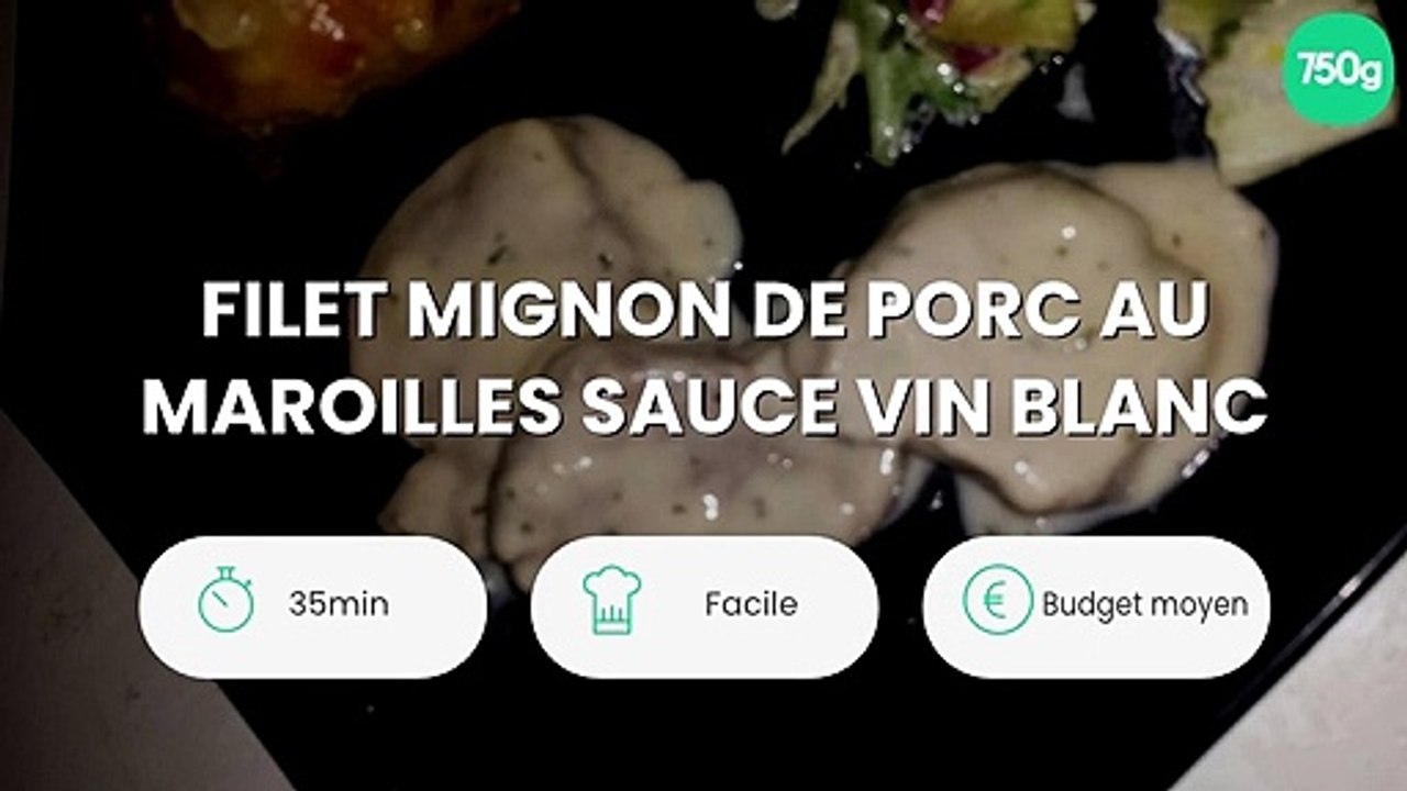 Filet mignon de porc au maroilles sauce vin blanc