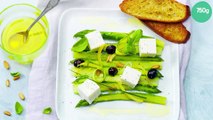 Asperges vertes, olives et citron au Carré Frais 0 % et herbes fraîches