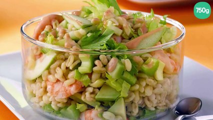 Salade de blé aux crevettes