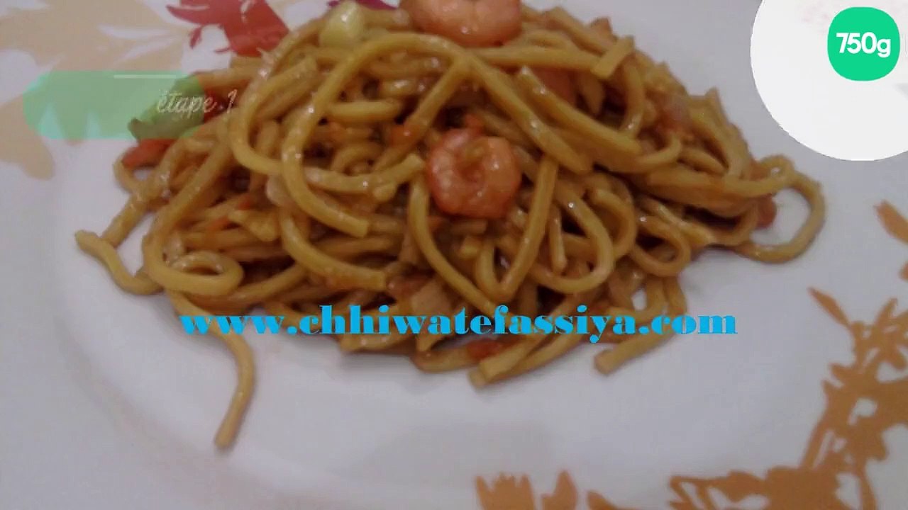 Nouilles de blé aux crevettes