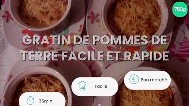 Gratin de pommes de terre facile et rapide