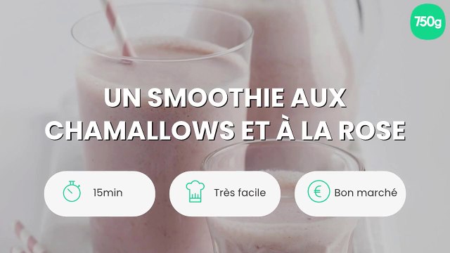 Un smoothie aux chamallows et à la rose