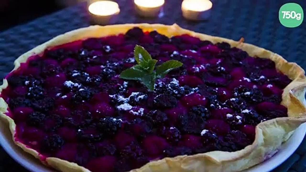 Tarte aux fruits rouges avec crème mascarpone