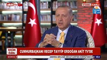 Erdoğan elindeki anketi canlı yayında açıkladı