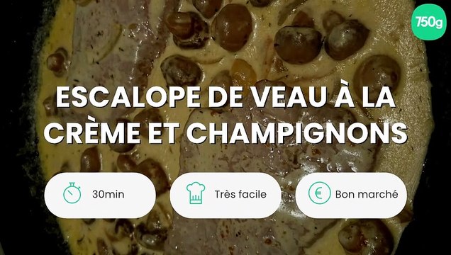 Escalope de veau à la crème et champignons