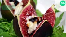 Figues rôties au chèvre et crème de balsamique