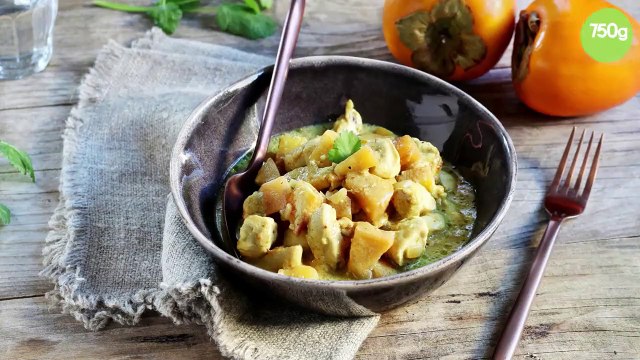 Curry de poulet au Kaki Ribera del Xúquer AOP