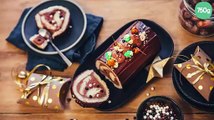 Bûche de Noël chocolat-noisettes
