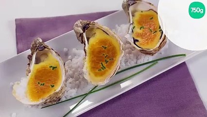 Huîtres crues au sabayon de champagne