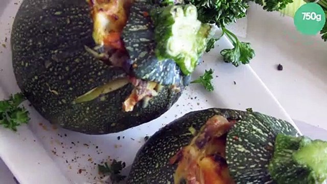 Courgettes farcies aux champignons et fromage frais