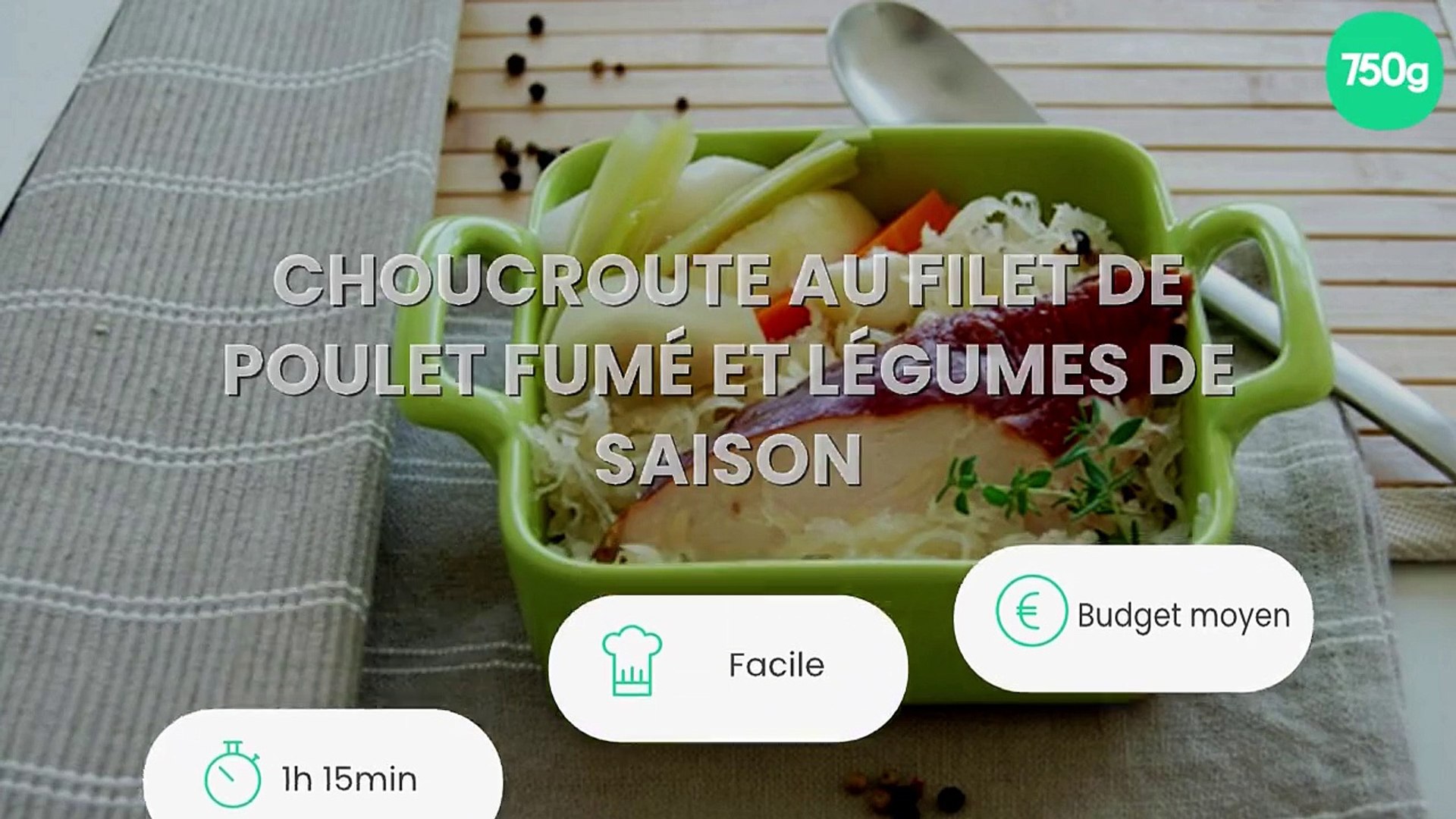 Choucroute au filet de poulet fum et lgumes de saison