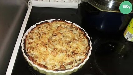 Tarte aux moules et aux champignons