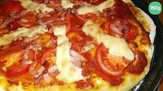 Pizza tomates lardons au companion