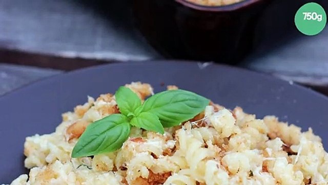 Gratin de pâtes au St Môret® et chapelure Harrys