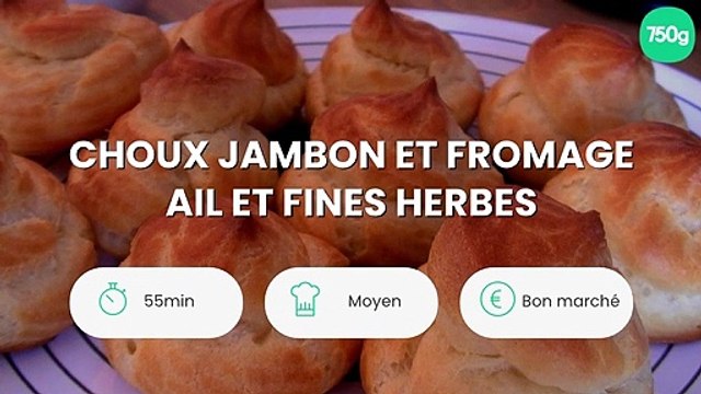 Choux jambon et fromage ail et fines herbes