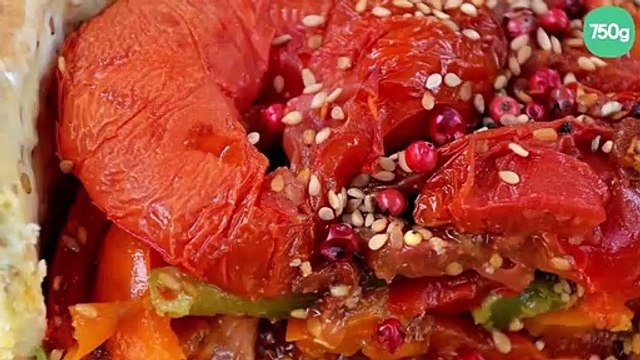 Tarte poivrons et tomates