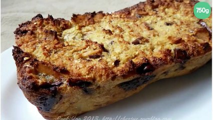 Gâteau de pain perdu poire et chocolat