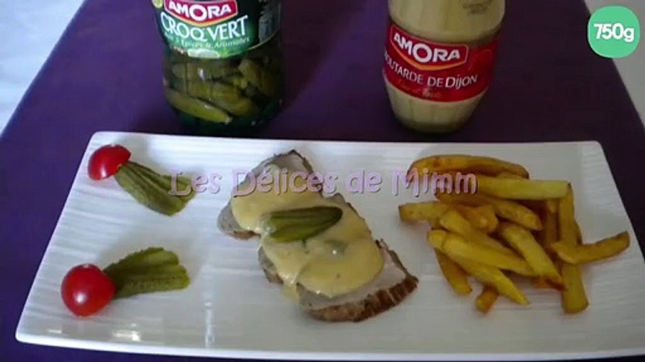 Filet mignon, sauce moutarde et cornichons