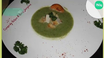 Crème de laitue et Saint-Jacques