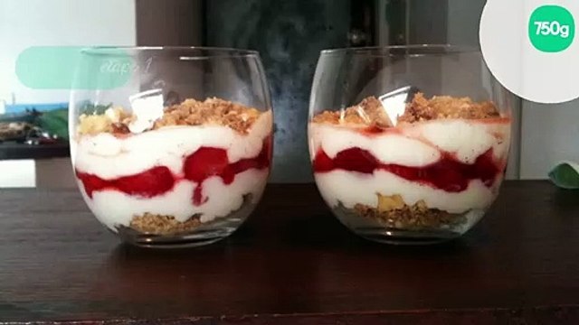 Verrine fraises et biscuits