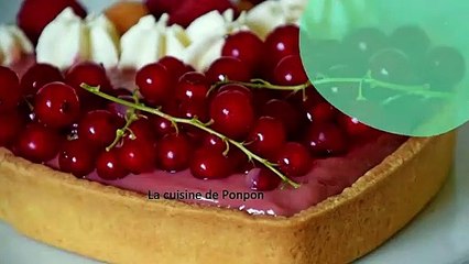 Un cœur de crème de groseilles