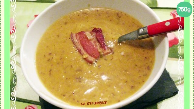 Velouté d'hiver aux lentilles corail et haricots rouges