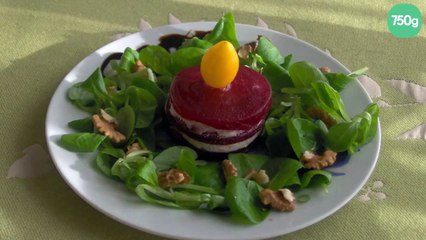 Feuilleté de betterave au Boursin