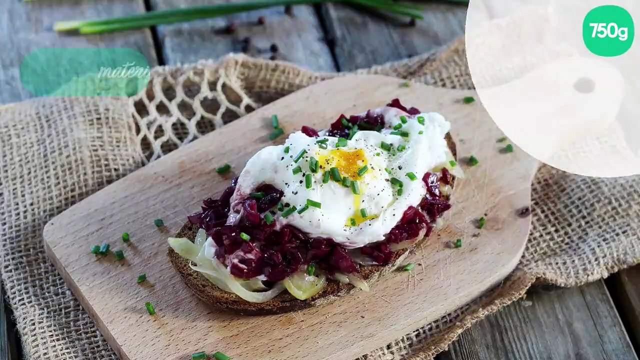 Œufs à la couille d’âne comme une bruschetta